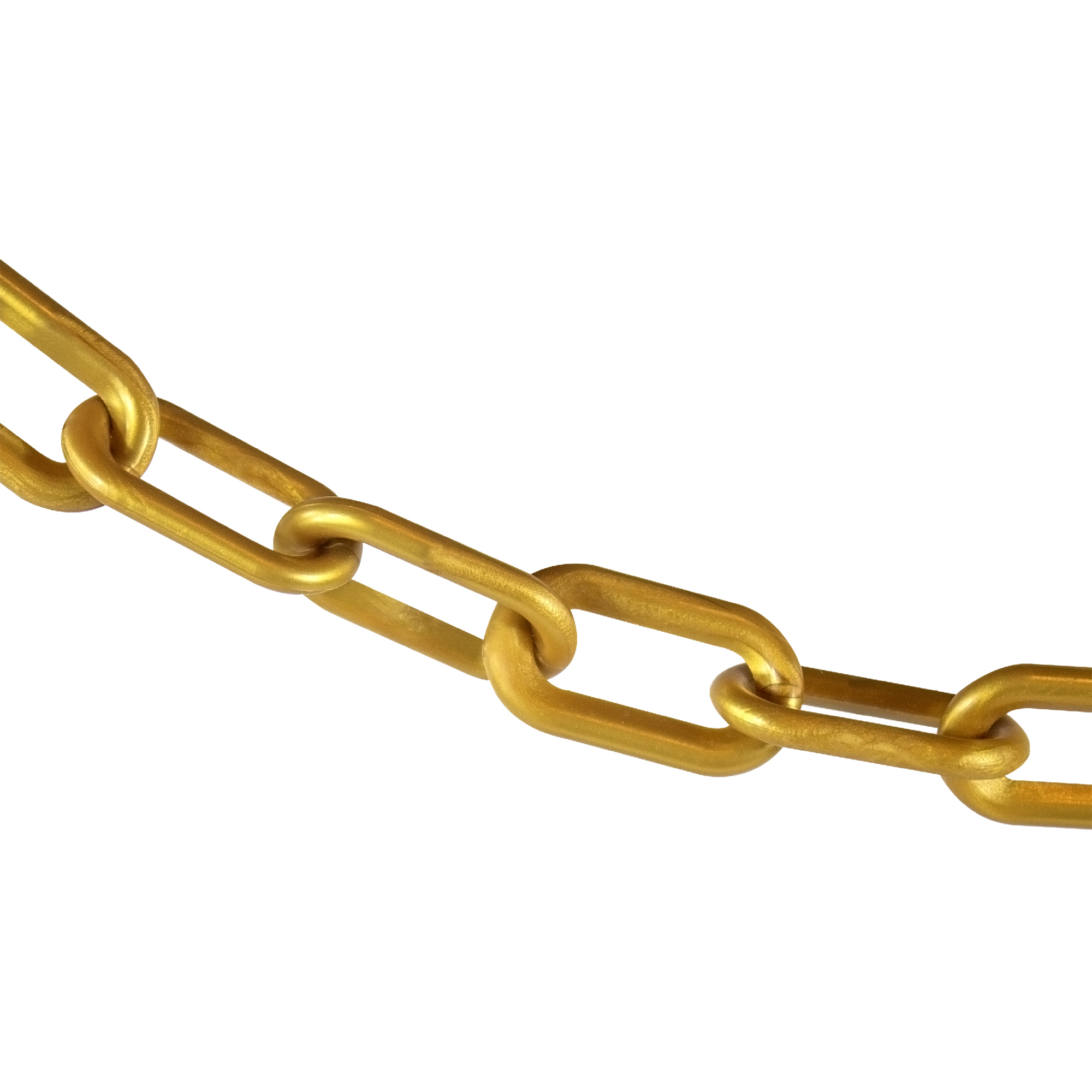 Mr. Chain Plastic Safety Chain — 2in. x 100ft., High-Density Polyethylene, Gold, Model# 50009-100
